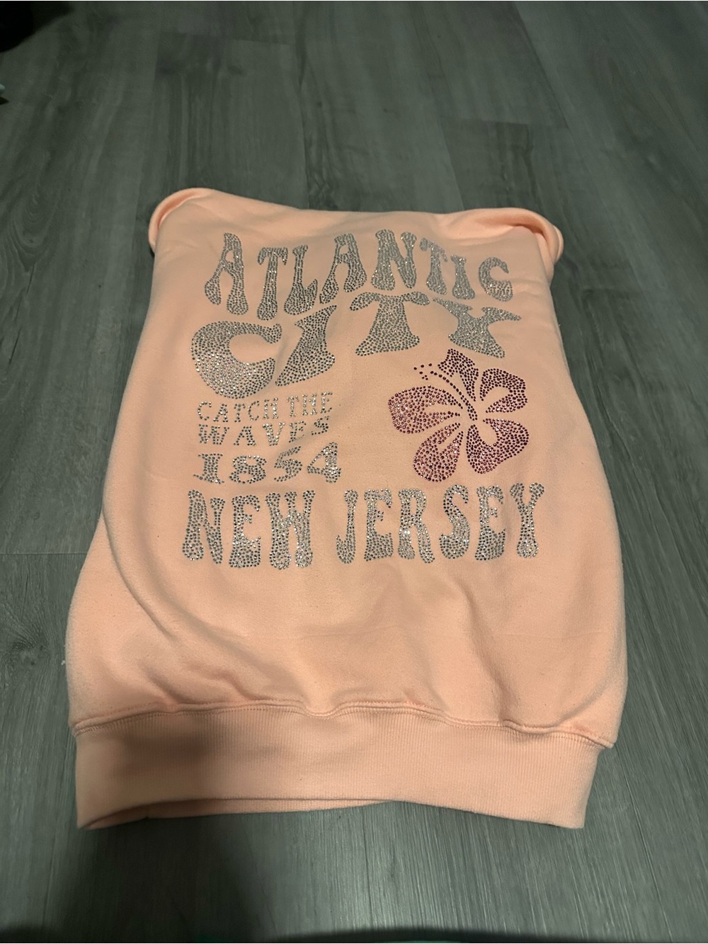 Kids Peach Graphic Sleeveless Top - Atlantic City New Jersey